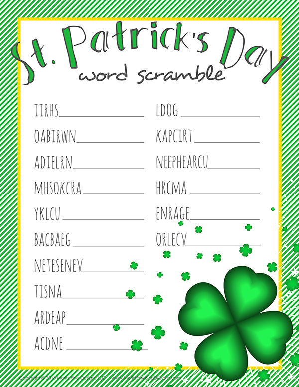 Free St Patrick S Day Activities