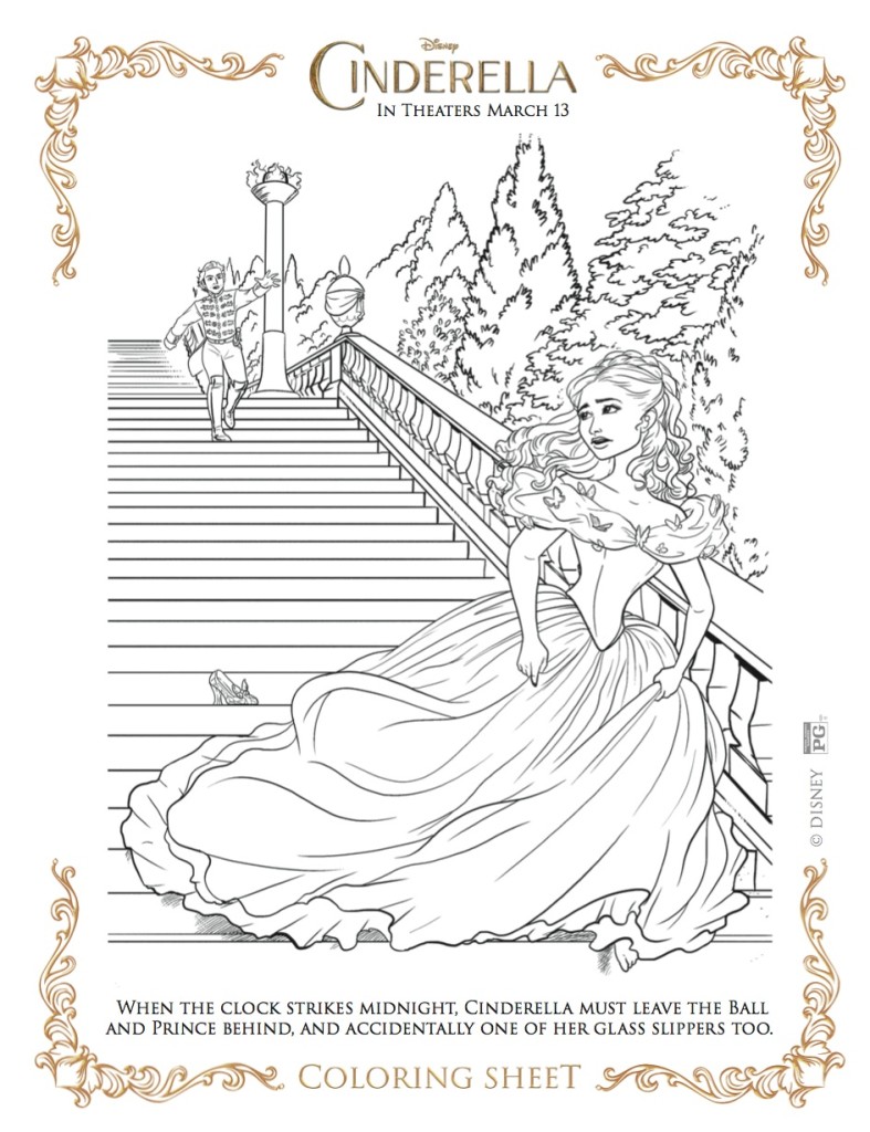 Cinderella Coloring Sheets