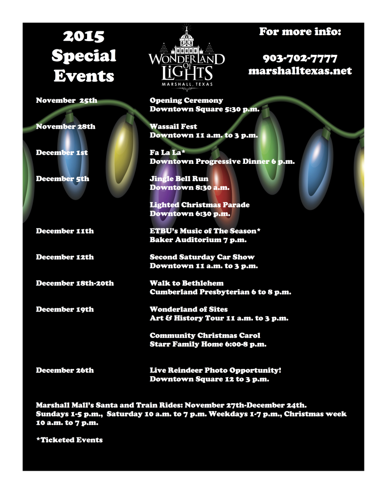2015 Special Event List. October 7