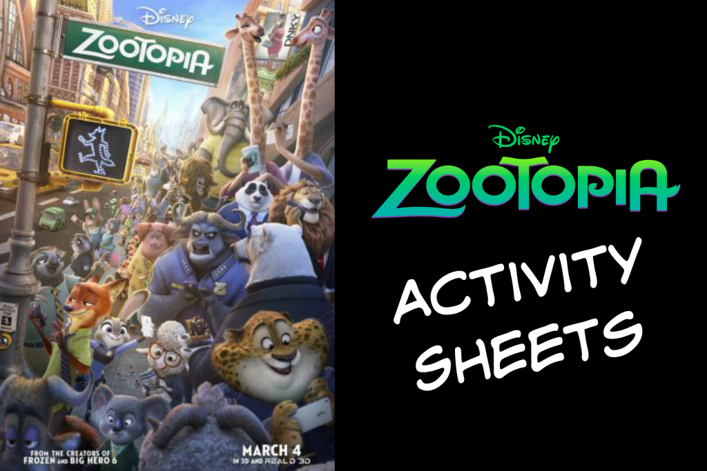 Zootopia Activity Sheets