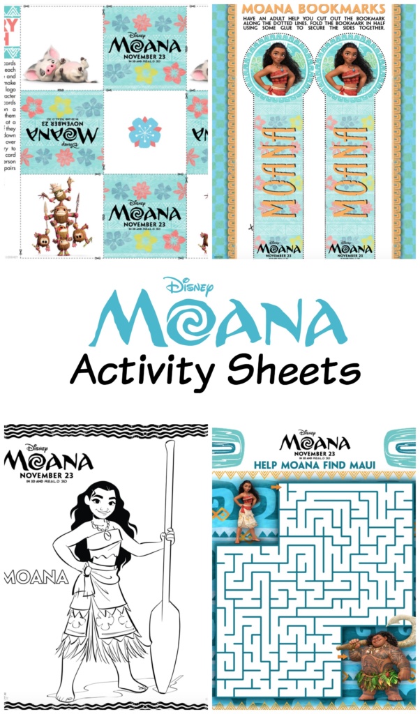 Moana Activity Sheets 
