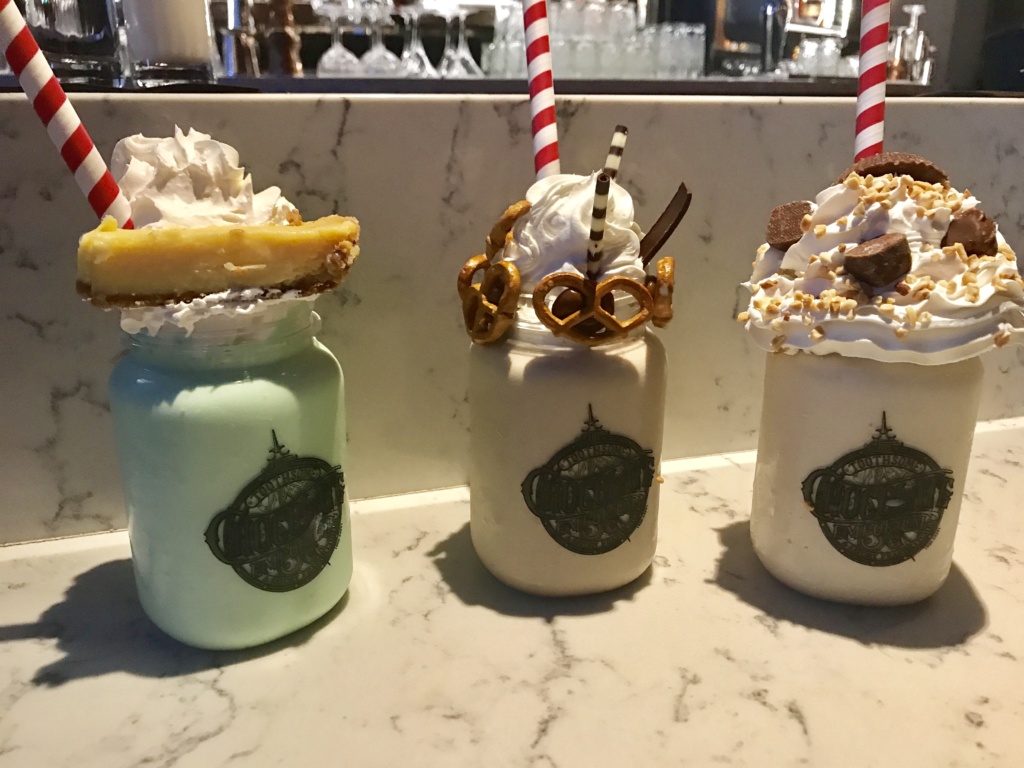 Specialty Milkshakes at Toothsome Chocolate Emporium at Universal Orlando CityWalk